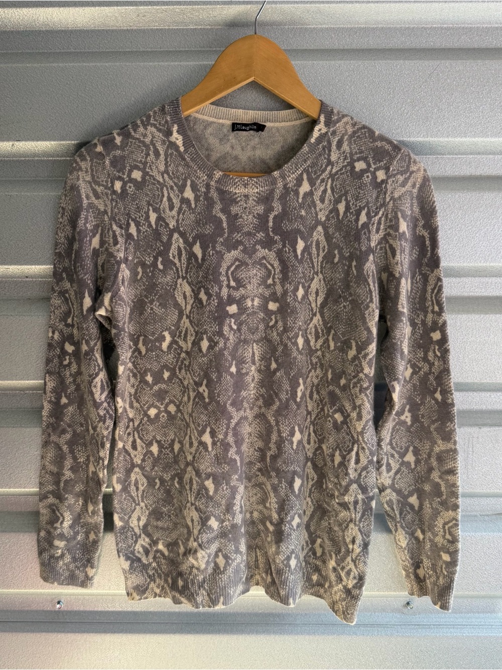J. McLaughlin snakeskin cashmere sweater